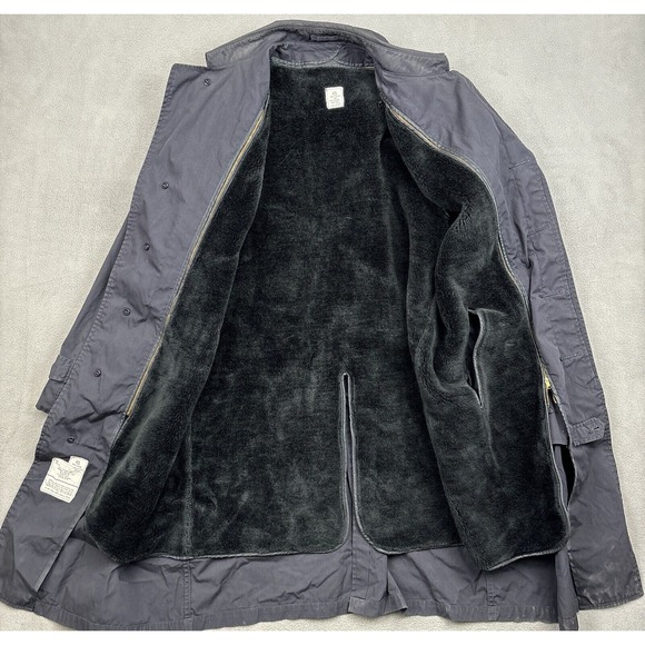 US Military All Weather Men's Trench Coat Size 42L Blue With Removable Liner - Picture 7 of 16